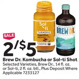 Stop&Shop Brew Dr. Kombucha or Sol-ti Shot offer