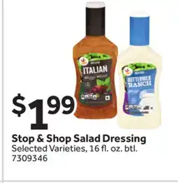 Stop&Shop Stop & Shop Salad Dressing offer