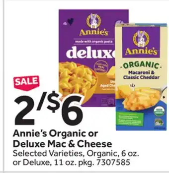Stop&Shop Annie's Organic or Deluxe Mac & Cheese offer