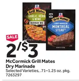 Stop&Shop McCormick Grill Mates Dry Marinade offer