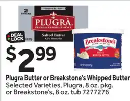 Stop&Shop Plugra Butter or Breakstone's Whipped Butter offer