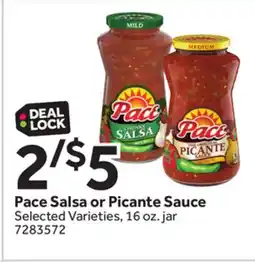 Stop&Shop Pace Salsa or Picante Sauce offer