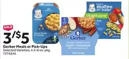 Stop&Shop Gerber Meals or Pick-Ups offer