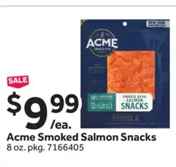 Stop&Shop Acme Smoked Salmon Snacks offer