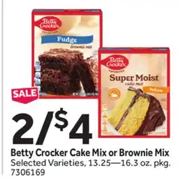 Stop&Shop Betty Crocker Cake Mix or Brownie Mix offer