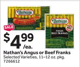 Stop&Shop Nathan's Angus or Beef Franks offer