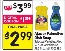 Stop&Shop Ajax or Palmolive Dish Soap offer