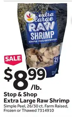 Stop&Shop Stop & Shop Extra Large Raw Shrimp offer