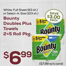DeCicco & Sons Bounty Doubles Plus Towels 2=5 Roll Pkg offer