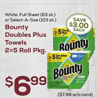 DeCicco & Sons Bounty Doubles Plus Towels 2=5 Roll Pkg offer