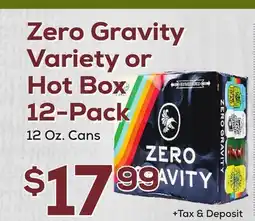 DeCicco & Sons Zero Gravity Variety or Hot Box 12-Pack offer