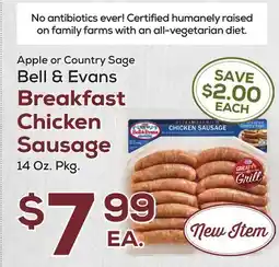 DeCicco & Sons Bell & Evans Breakfast Chicken Sausage offer