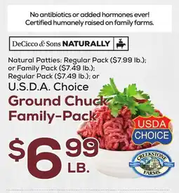 DeCicco & Sons Ground Chuck Family-Pack offer