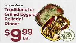 DeCicco & Sons Traditional or Grilled Eggplant Rollatini Dinner offer