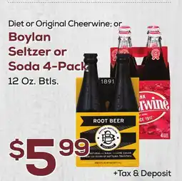 DeCicco & Sons Boylan Seltzer or Soda 4-Pack offer