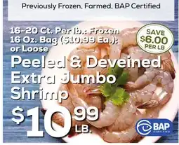 DeCicco & Sons Peeled & Deveined Extra Jumbo Shrimp offer