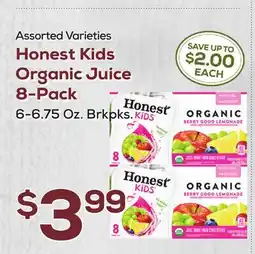 DeCicco & Sons Honest Kids Organic Juice 8-Pack offer