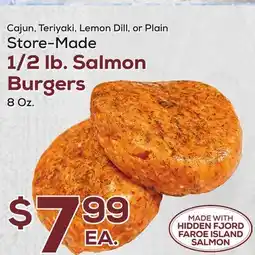 DeCicco & Sons 1/2 lb. Salmon Burgers offer