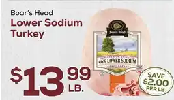 DeCicco & Sons Boar's Head Lower Sodium Turkey offer