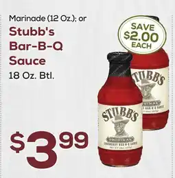 DeCicco & Sons Stubb's Bar-B-Q Sauce offer