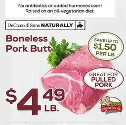 DeCicco & Sons Boneless Pork Butt offer