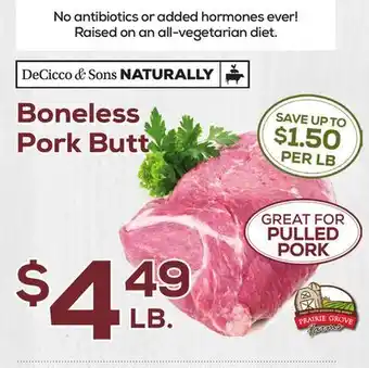DeCicco & Sons Boneless Pork Butt offer