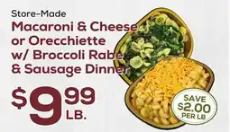 DeCicco & Sons Macaroni & Cheese or Orecchiette w/Broccoli Rabe & Sausage Dinner offer