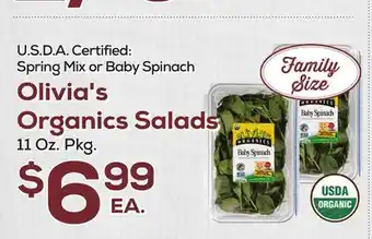 DeCicco & Sons Olivia's Organics Salads offer