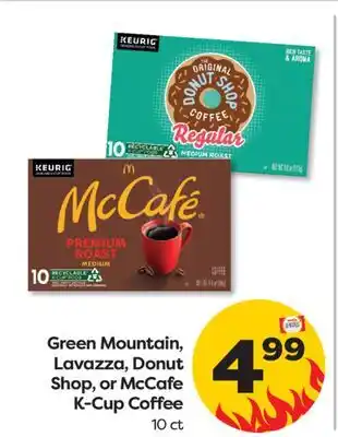 Weis Markets Green Mountain, Lavazza, Donut Shop, or McCafe K-Cup Coffee offer