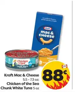 Weis Markets Kraft Mac & Cheese 5.5-7.3 oz Chicken of the Sea Chunk White Tuna 5 oz offer