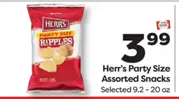 Weis Markets Herr's Party Size Assorted Snacks offer