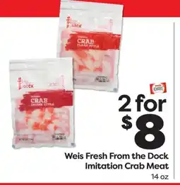 Weis Markets Weis Fresh From the Dock Imitation Crab Meat offer