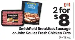 Weis Markets Smithfield Breakfast Sausage or John Soules Fresh Chicken Cuts offer
