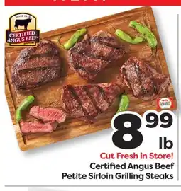 Weis Markets Certified Angus Beef Petite Sirloin Grilling Steaks offer