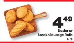 Weis Markets Kasier or Steak/Sausage Rolls offer