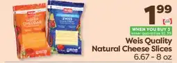 Weis Markets Weis Quality Natural Cheese Slices offer