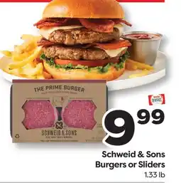Weis Markets Schweid & Sons Burgers or Sliders offer