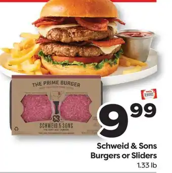 Weis Markets Schweid & Sons Burgers or Sliders offer
