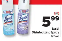 Weis Markets Lysol Disinfectant Spray offer