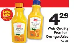 Weis Markets Weis Quality Premium Orange Juice offer