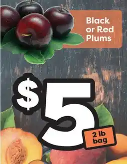 Weis Markets Black or Red Plums offer