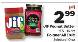 Weis Markets JIF Peanut Butter 15.5-16 oz Polaner All Fruit Selected 10 oz offer