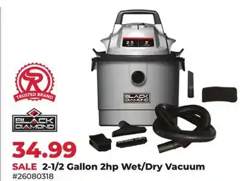 Runnings 2-1/2 Gallon 2hp Wet/Dry Vacuum offer