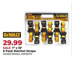 Runnings 1 x 10' 6 Pack Ratchet Straps offer
