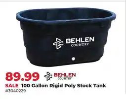 Runnings 100 Gallon Rigid Poly Stock Tank offer