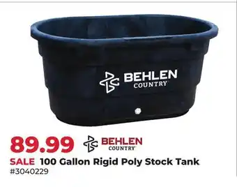 Runnings 100 Gallon Rigid Poly Stock Tank offer