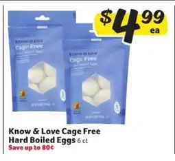 Winn Dixie Know & Love Cage Free Hard Boiled Eggs offer