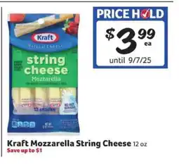 Winn Dixie Kraft Mozzarella String Cheese offer