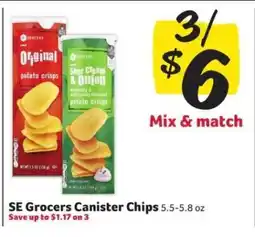 Winn Dixie SE Grocers Canister Chips offer