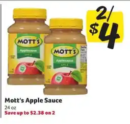 Winn Dixie Mott's Apple Sauce offer